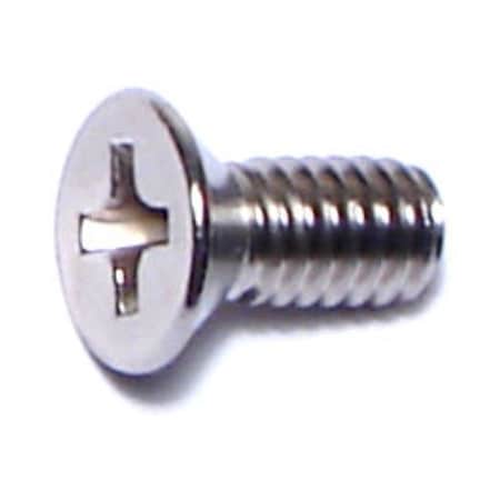 Midwest Fastener #8-32 x 3/8 in Phillips Flat Machine Screw, Plain 18-8 Stainless Steel, 30 PK 63691